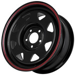 Диск Grizzly SW01 8 x 16 5*139,7 Et: -10 Dia: 110,1 Shinning Black With 2 Red Line