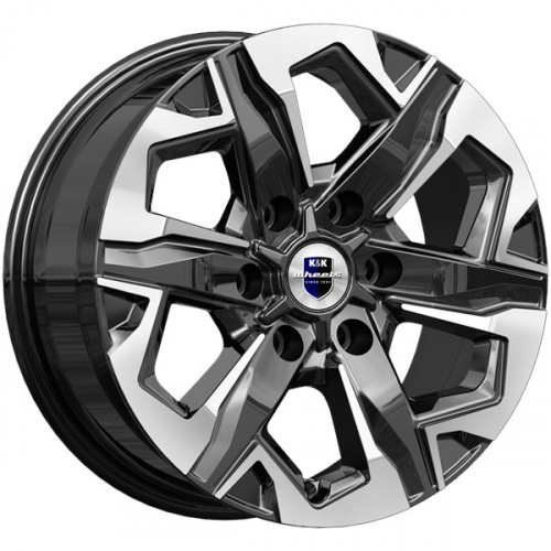Диск K&K Тейт 7,5x17 6*114,3 Et:30 Dia:66,1 алмаз чёрный