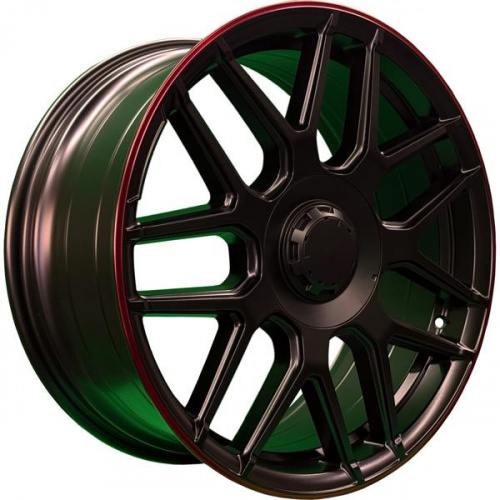 Диск PDW L5424 8,5x19 5*130 Et:38 Dia:66,6 Satin Black Red Lip