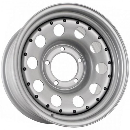 Диск Grizzly SW04 8x16 5*139,7 Et:0 Dia:110,1 Silver + Black Rivet