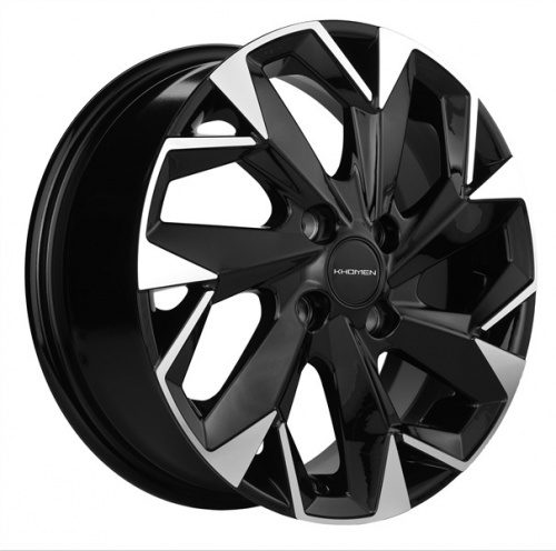 Диск Khomen 1508 6x15 4*100 Et:46 Dia:54,1 Black-FP