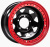 Диск Off-Road-Wheels Black 8 x 16 5*150 Et: -14 Dia: 113 черный с бедлоком (красный)