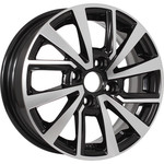 Диск KDW KD1430 5,5x14 4*98 Et:35 Dia:58,6 Black Front Polished