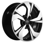 Диск Khomen 1724 7x17 5*114,3 Et:45 Dia:60,1 Black-FP