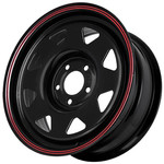 Диск Grizzly SW01 7x15 5*114,3 Et:0 Dia:73,1 Shinning Black With 2 Red Line
