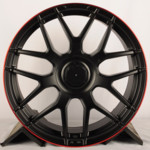 Диск KoKo Kuture FF136 8,5x19 5*112 Et:38 Dia:66,56 Matte Black Red Lip