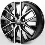 Диск IWheel IVF-3219 8x20 6*139,7 Et:55 Dia:95,1 Чёрный Глянцевый + Полированные Спицы