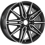 Диск KDW KD1670 6,5x16 5*114,3 Et:50 Dia:66,1 Black Front Polished
