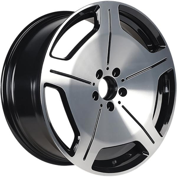 Диск INCH ULF-R20 9,5x19 5*112 Et:43 Dia:56 Black machine face+milling spokes before painting