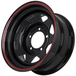 Диск Grizzly XQR00401 7 x 16 5*139,7 Et: -5 Dia: 108,5 Shinning Black With 2 Red Line