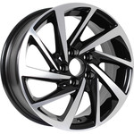 Диск KDW KD1530 6x15 4*100 Et:46 Dia:54,1 Black Front Polished