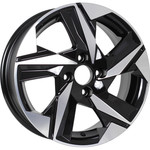 Диск KDW KD1520 6x15 4*100 Et:46 Dia:54,1 Black Front Polished