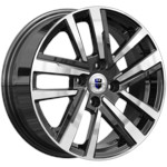 Диск K&K Хант (КС1034) 6x15 4*100 Et:37 Dia:60,1 алмаз черный