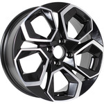 Диск KDW KD1620 6,5x16 5*114,3 Et:45 Dia:67,1 Black Front Polished