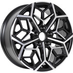 Диск KDW KD1710 7x17 5*108 Et:50 Dia:63,3 Black Front Polished